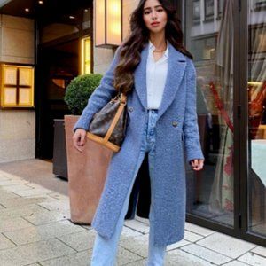 Zara Blue Long Coat